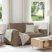Modern Loveseat Sofa, Faux Leather Couch for Living Room, Compact 2-Seater, Space-Saving Apartment Furniture