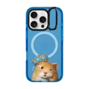 iPhone 16 Pro Impact Ring Stand Case MagSafe Compatible Gloomie Hamster by LeonLollipop