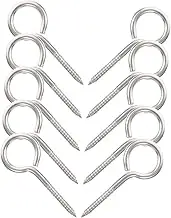 Anneome Self-Tapping Screw Eyes Hooks Pcs Metal Screw Ring Ceiling Wall Cabinet for Organizing