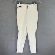 NEW Devon Aire Cotton L'Cord Breeches 26 Knee Patch White Ribbed