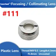 M9 P0.5 FL8mm Length4.3mm Plastic Uncoated Lens with Case Collimating Focal Lens
