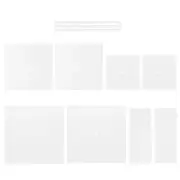 11 Pcs Square Acrylic Cake Disc Squares for Decorating Turntable Scraper