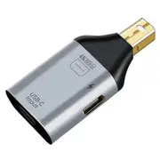 Usb C Adapter Type-c Female To Mini Displayport Male - 4k@60hz Hd Video (mini Dp-compatible) GrayBlack