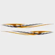StarCraft Boat Graphic Decals | Yellow With B/W Checkered (Set of 2)