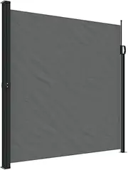 Retractable Side Awning, Retractable Patio Screen, Folding Privacy Screen Privacy Fence, Wind Screen for Patio Garden, Anthracite 200x500 cm