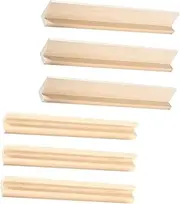 GETAJGHSD 6Pcs Wooden Domino Holders Multi Function Domino Racks for Desktop Games Stable and Wooden Base for Endless Fun
