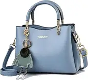 [NICOLE & DORIS] NICOLE&DORIS Women Handbags with Multiple Pockets Shoulder Bag PU Leather Messenger Bag Ladies Tote Bag Top Handle Bag with Fashion Pendant