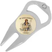Be Kind to Animals Golf Ball Marker Divot Repair Tool Bottle Opener