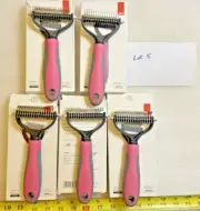 2side Dog Brush Shedding Dematting Pet Grooming Cat Hair Undercoat Rake Comb Lot