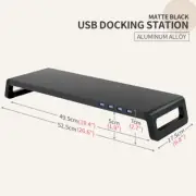 PC Monitor Stand Riser with USB 3.0 Hub Aluminium Alloy Desktop Support Monitor