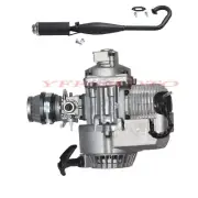 49cc 2 Stroke Pull Start Motor Engine+Exhaust Pipe for ATV Quad Scooter Mower AU
