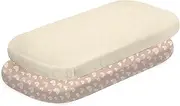 Bubba Blue Nordic Jersey Co-Sleeper Fitted Sheet, Vanilla/Latte (Pack of 2)