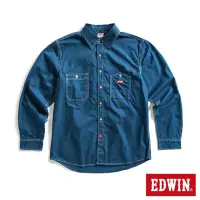 在飛比找momo購物網優惠-【EDWIN】男裝 工裝長袖襯衫(土耳其藍)