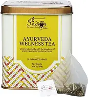 The Indian Chai - Ayurveda Wellness Tea 30 Pyramid Tea Bags for Full Body Detox, Bloating, Digestion and Weight Management