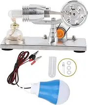 Hot Air Stirling Engine, Stirling Engine Motor Model CNC Machined Frame, Educational Toy Imagination Development for Children Science Projects Classroom Demonstrations