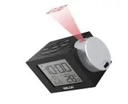 Projection Alarm Clock, 4 Inch LCD Calendar Display, 7 Dimmer and Background Light, Digital Alarm Clock Projection on Bedroom Ceilings,Snooze
