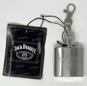 Jack Daniel’s Old No 7 Keychain Mini Flask Whiskey Fathers Day Hide a Shot Gift