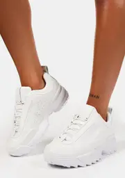 [Fila] White Disruptor Zero Sneakers
