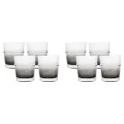 8pc Ecology Dion 260ml Hi Ball Tumbler Glassware Smoke Grey
