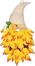 EXQUIMEUBLE Gnome Hat Decoration Front Door Gnome Leaf Thanksgiving Decor Gnome Wreath Season Holiday Indoor Fall Maple Leaf Wreath Decorate Gnomes Harvest Teardrop Swag Fall Door Swag Cloth
