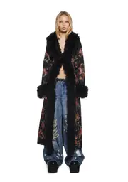 [Current Mood] Wild Rose Faux Fur Duster Coat
