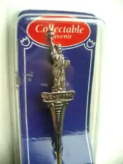 Vintage Souvenir Spoon US Collectible Pewter Statue Of Liberty New York
