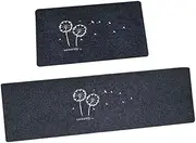 Flameer Extra Long Anti Fatigue Comfort Mats for Kitchen Floor Standing Desk Thick Cushioned Kitchen Floor Mats Runner Waterproof Kitchen Rugs Standing Mats - Dandelion