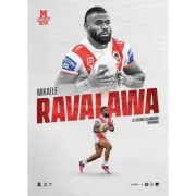 MIKAELE RAVALAWA ST GEORGE DRAGONS COLLECTORS EDITION NRL MAGIC MEN SPORTSPRINT