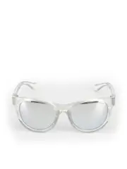 Silver Mirrored Round Sunglasses