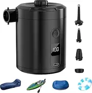Travel Air Pump,Electric Pump for Inflatables - Electric 5200mAh Battery 4000Pa Quick Inflator Deflator for Pool Beach Travel Home Garage Road Trip