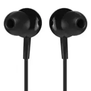2PCS HP50 Lightweight In-ear Earphone 3.5mm Wired Earbuds Music Headphone with Mic BLACK COLOR