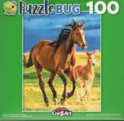 Mare and Foal Summer Run - 100 Piece Jigsaw Puzzle
