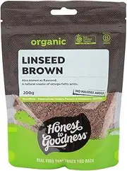 Honest to Goodness, Organic Linseed (Flaxseed) Brown, 200 g - Rich in essential fatty acids, versatile for breakfast, baking, and beyond. Organic purity for wholesome goodness.