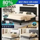 ALFORDSON Bed Frame Queen Double King Single Upholstered Base Leather Fabric