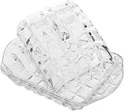 SOESFOUFU Glass Snack Plate with Lid Reusable Dessert Plate for Fruits and Pastries Stylish Centerpiece Table Decoration Easy to Clean for Home and Restaurant Use