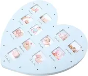 Baby Growth Record Frame 12 Month Photo Display Led Lighted Wall Decor