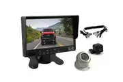 Elinz Caravan Two Camera 4PIN System Trailer cable 7" Monitor HD 12V/24V Reversing CCD Camera Kit