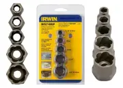 IRWIN Bolt Grip 5 Piece Extractor Tool Kit Set To Remove Rounded Bolt Heads New