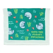 Save The Floaty Potatoes Funny Manatee Lovers Tea Towel