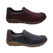 Lorella Callie Ladies Casual Shoes Winter Style Zip Side Multi Colour Comfy