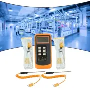 Dual Channel K-type Digital Thermocouple Thermometer 6802 II 4*Probe HVAC