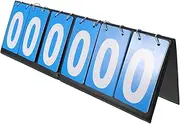 Abaodam Portable Flip Scoreboard for Table Tennis Basketball Durable Six Score Keeper for Outdoor Sports Numbers Easy Page Turning for Team Games