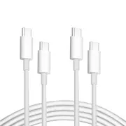 2PCS USB C to USB C 100W [2m] Type C Charging Cable for iPhone 15/Pro/Plus/Pro Max, iPad Mini 6/Pro 2021/Air 4, MacBook Pro 2020, Samsung, Huawei (White)