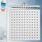 Chrome 10'' Square Plastic Shower Head Enlarge Only For Gooseneck Wall Arm Rail