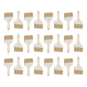 24Pcs Paint Brush 4" Width Natural Bristle Chip Painting Brush Flat Art Brush
