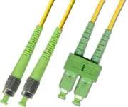 5M (16.4ft) OS2 FC/APC to SC/APC Fiber Optic Cable Duplex Singlemode 9/125
