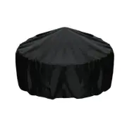 Fire Pit Cover Round 36 Inch Fire Pit Cover, Black, Windproof Drawstring3670