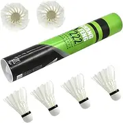 Badminton Sports Fast Training Shuttlecock 12 Goose Feather Stable Durable Sports Training Badminton Balls for Indoor and Outdoor Games for Adults, Teens, Kids