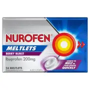 Nurofen Meltlets Pain Relief Ibuprofen 200mg Berry Burst Tab X 24