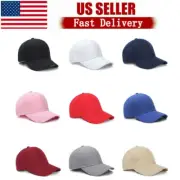 Mens Cap Casual Adjustable Ball Dad Hat Plain Solid Washed Women Cotton Baseball